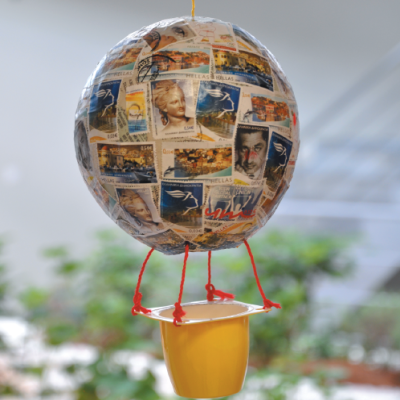 Κατασκευή για Παιδιά Αερόστατο με Γραμματόσημα